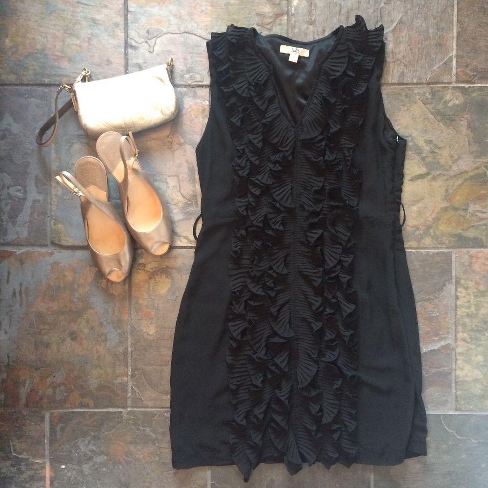 Ya Los Angeles Silk Black Dress